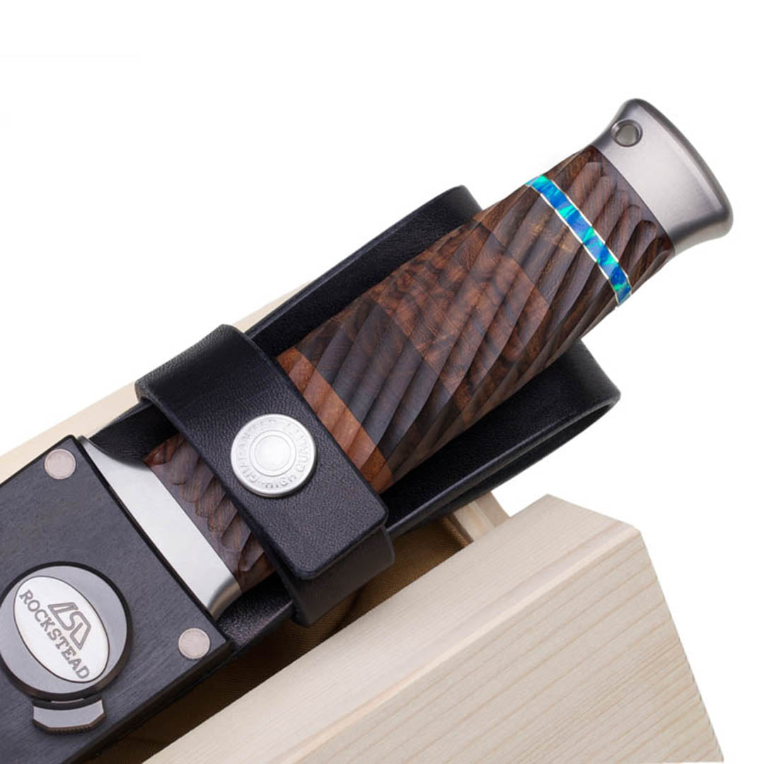 Rockstead Fixed Knives DON-ZDP ZDP189 Blade Titanium Ironwood Handle