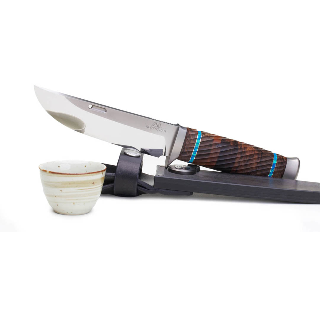 Rockstead Fixed Knives DON-ZDP ZDP189 Blade Titanium Ironwood Handle