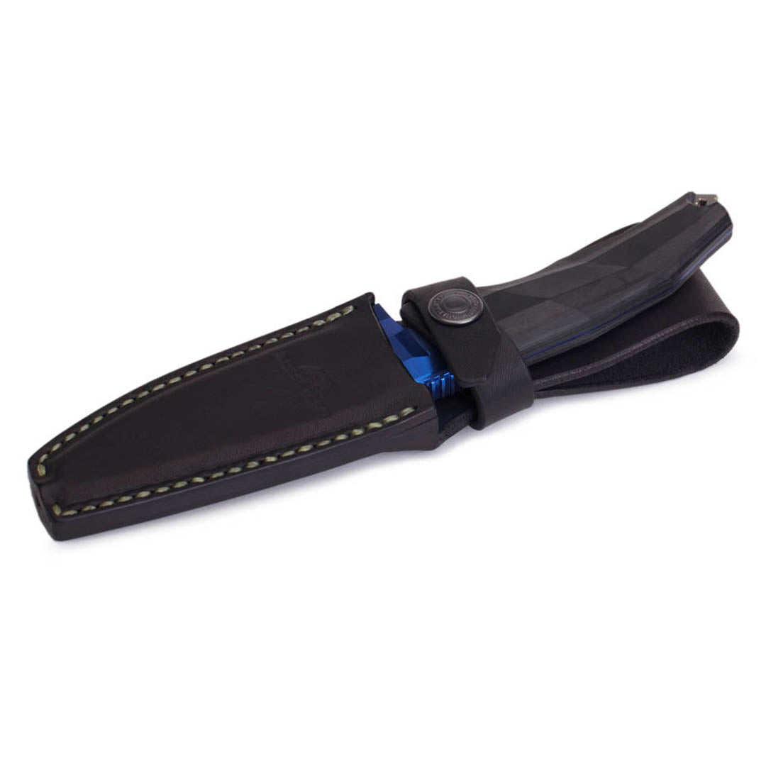 Rockstead Fixed Knives RITSU-ZDP (BL) ZDP189 Clad by VG-10 Blade Wood Micarta Handle