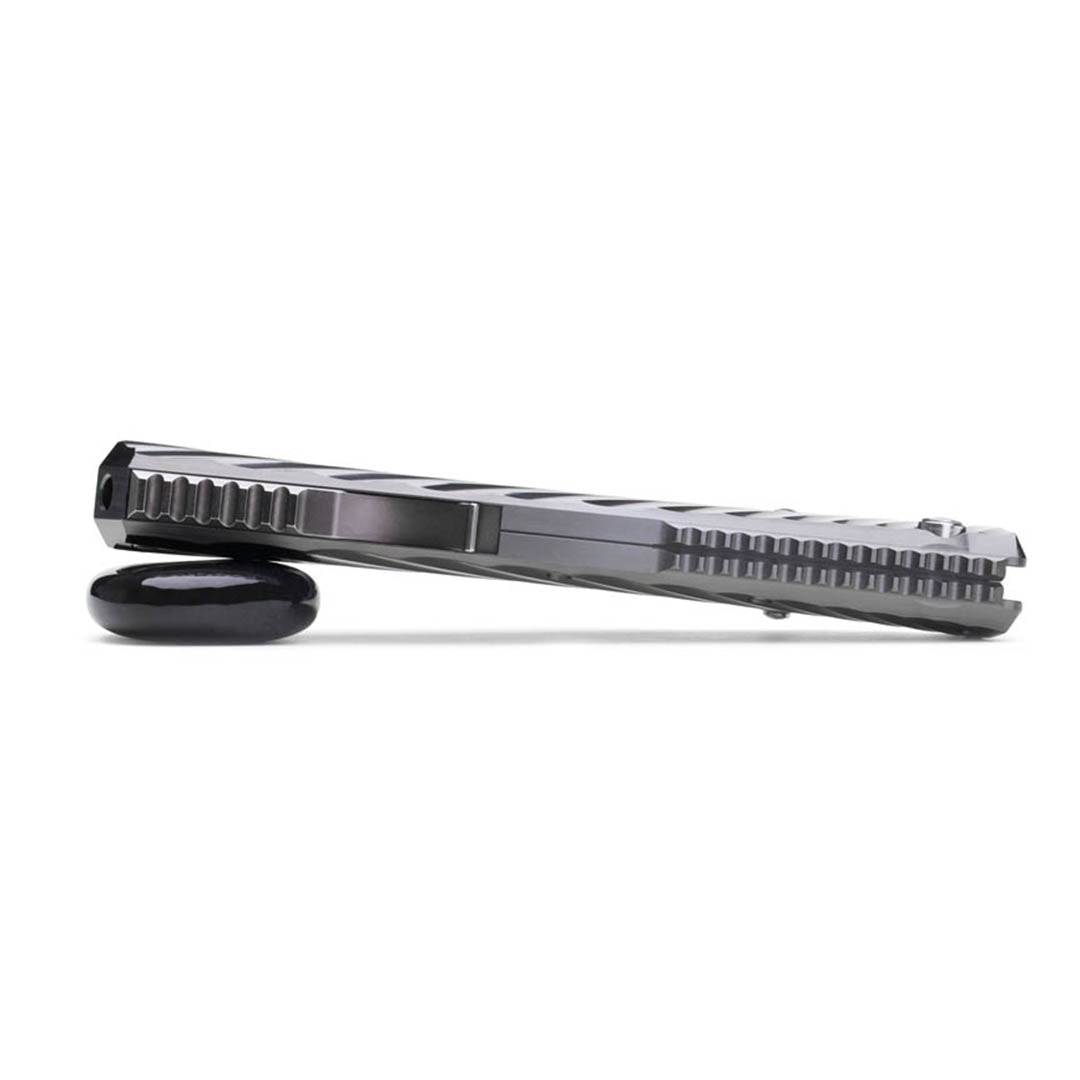 Rockstead RYO H-ZDP (BK) ZDP189 Blade Black DLC Titanium Handle Button Lock