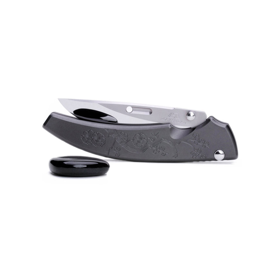 Rockstead 折叠刀 SHU-CB-ZDP (UME) ZDP-189 刀片钛合金手柄刀具收藏按钮锁