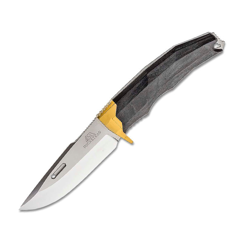 Rockstead Fixed Knives RITSU-ZDP (GD) ZDP189 Clad by VG-10 Blade Wood Micarta Handle