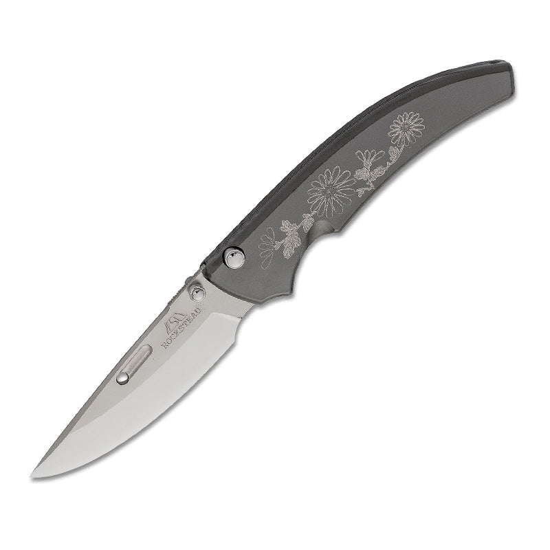 Rockstead Folding Knife SHU CB-ZDP (KIKU) ZDP-189 Blade Titanium Handle Knives Collect Button Lock
