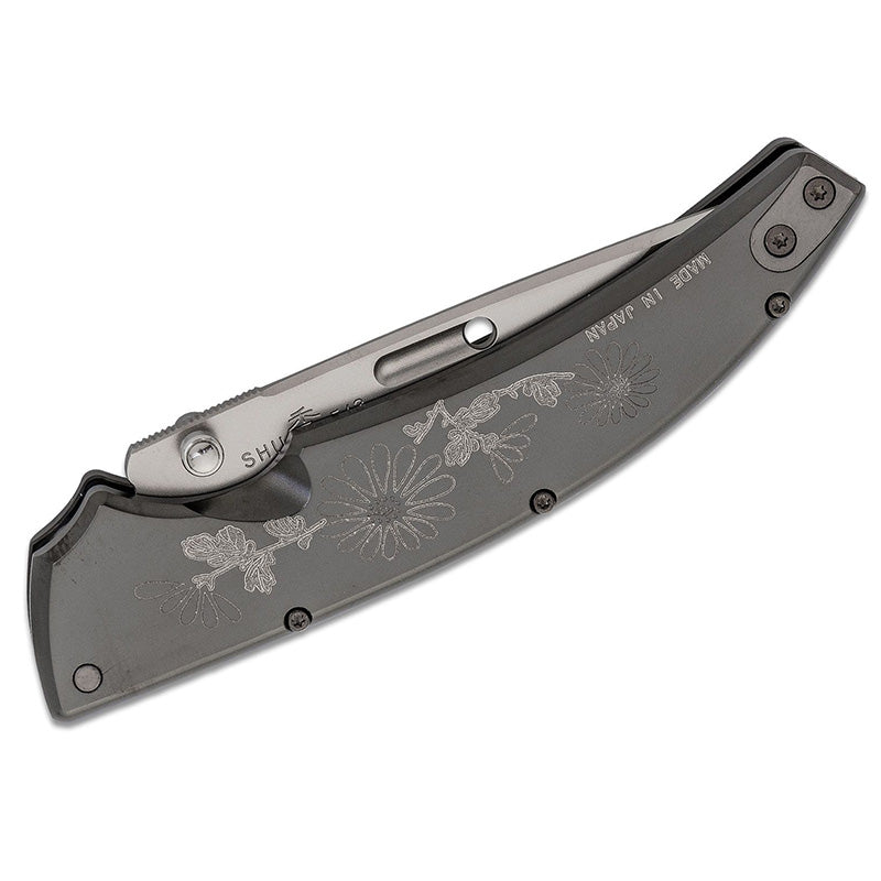 Rockstead Folding Knife SHU CB-ZDP (KIKU) ZDP-189 Blade Titanium Handle Knives Collect Button Lock