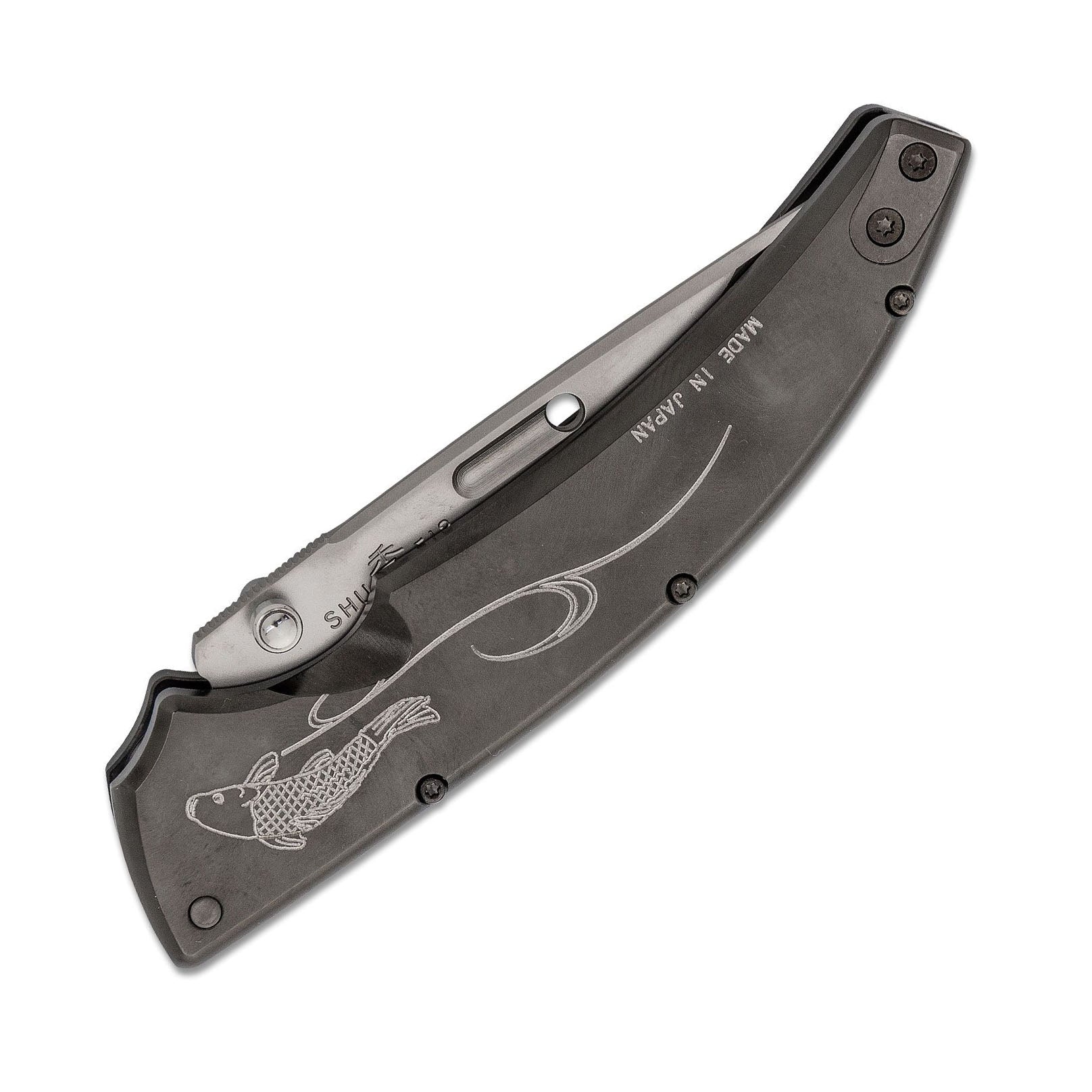 Rockstead Folding Knives SHU（KOI）ZDP189 Blade Titanium Handle Button Lock