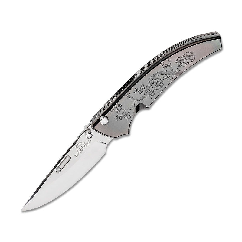 Rockstead Folding Knife SHU-C-ZDP (DP) ZDP-189 Blade Titanium Handle Knives Collect Button Lock