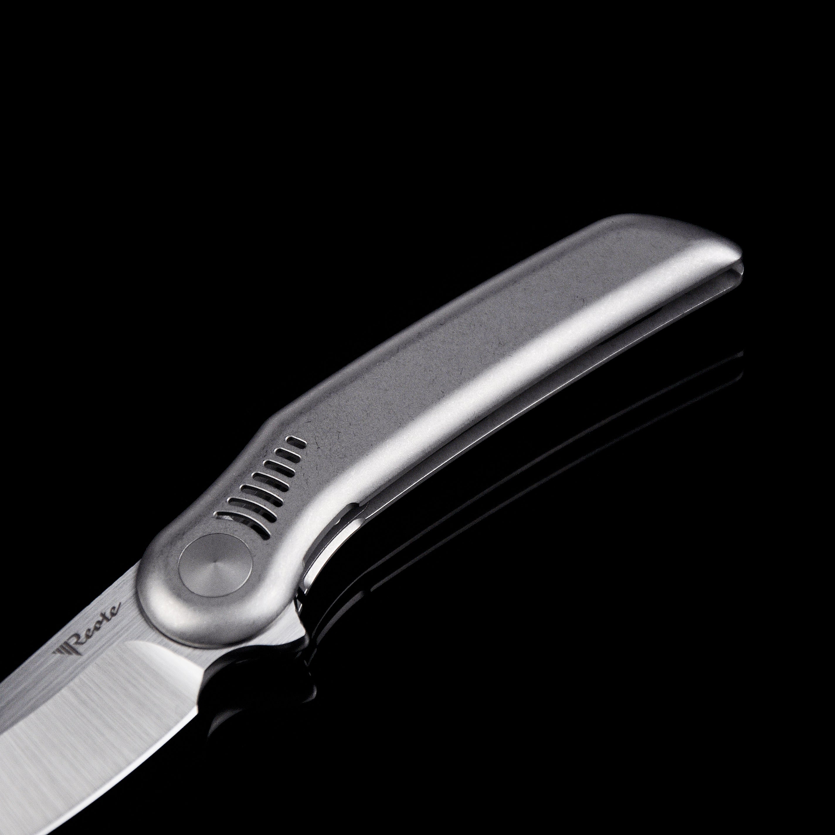 Reate Knives Gents #9 M390 Blade Titanium Handle Flipper Knife Frame Lock