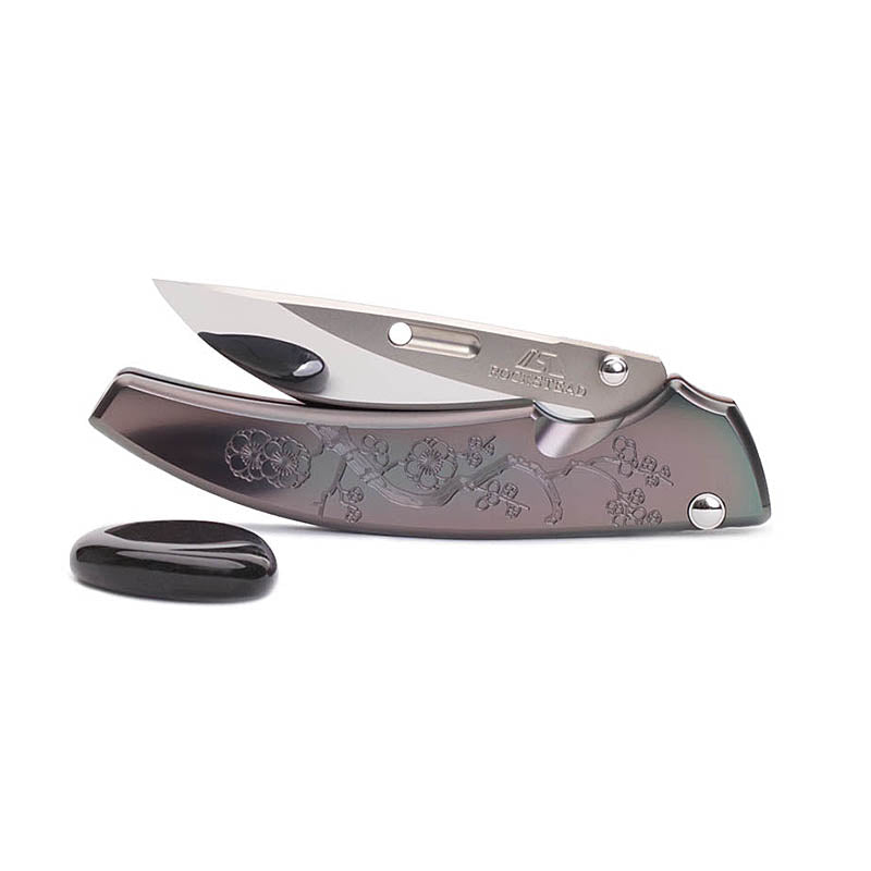 Rockstead Folding Knife SHU-C-ZDP (DP) ZDP-189 Blade Titanium Handle Knives Collect Button Lock