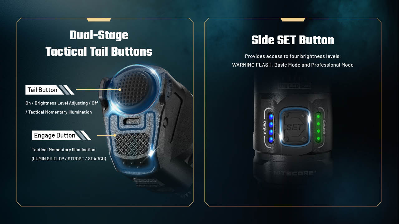 Nitecore P17iX Compact 5000 Lumen Tactical Flashlight with Customizable Controls EDC Tools