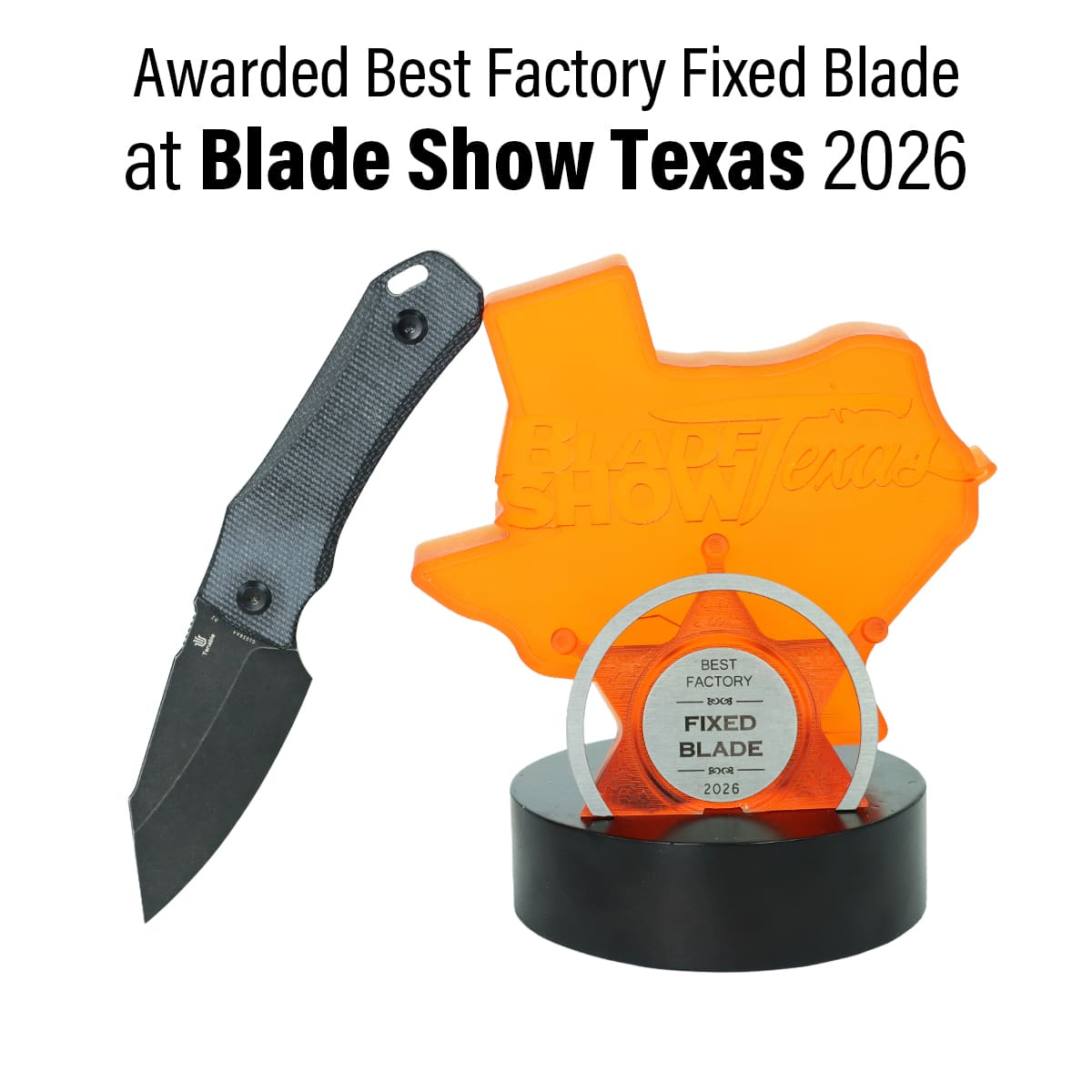 Tenable Loki G1058A4 Blackwash D2 Blade Black G10 Handle Fixed Blade Knife