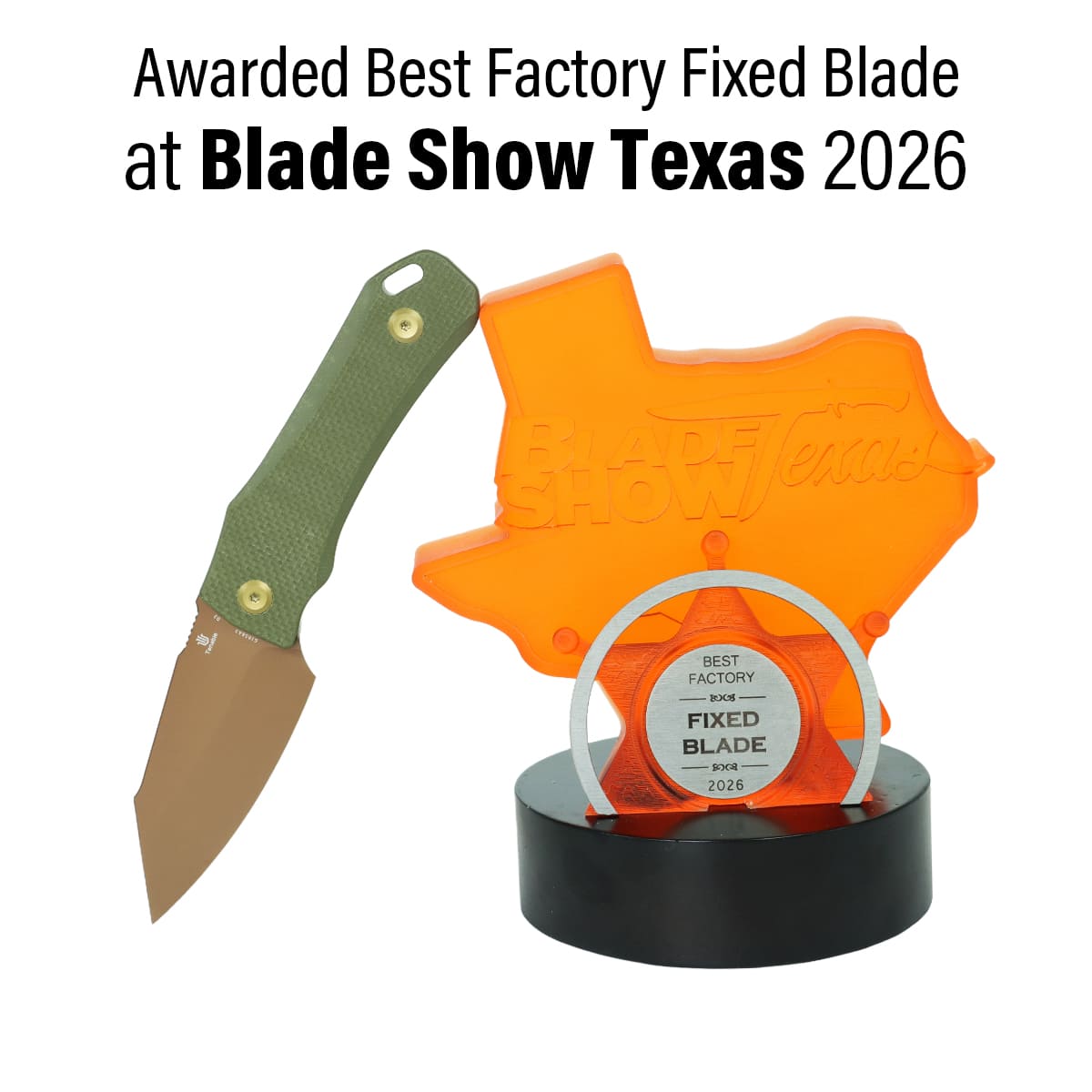 Tenable Loki G1058A3 Rose Gold D2 Blade Olive Green G10 Handle Fixed Blade Knife