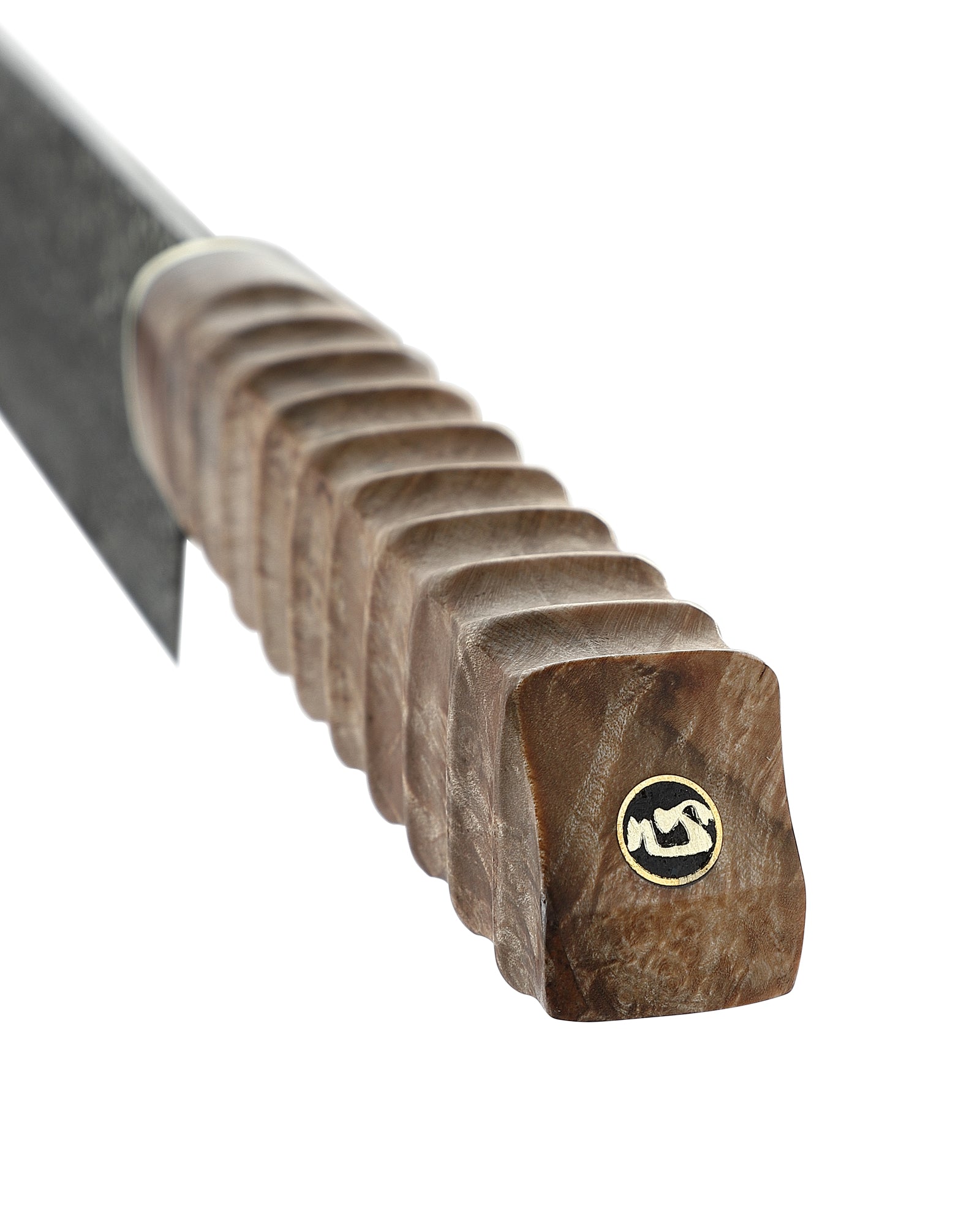 Xin Cutlery XinCraft XC128 Damascus Blade Burl Wood Handle Nakiri Knife