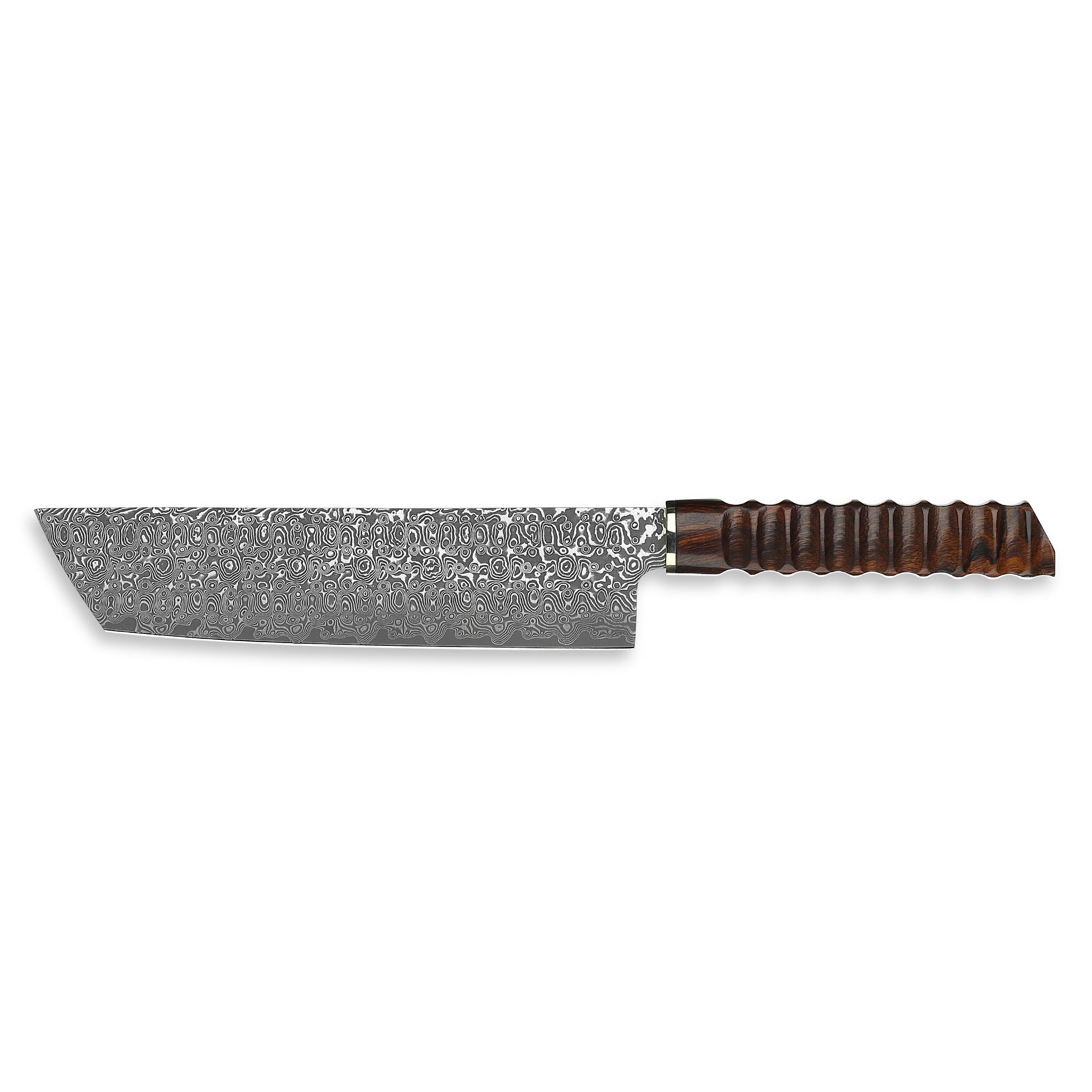 Xin Cutlery XinCraft XC129 Damascus Blade Burl Wood Handle Nakiri Knife