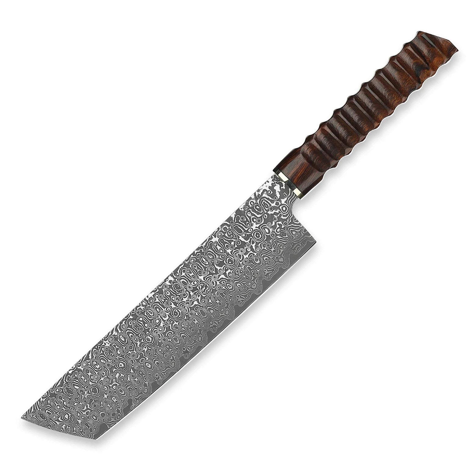 Xin Cutlery XinCraft XC129 Damascus Blade Burl Wood Handle Nakiri Knife