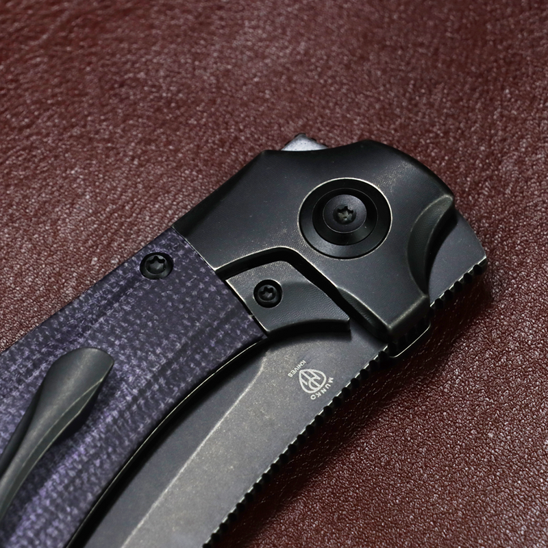 Kansept Pluto K3129A2 Blackwash CPM-S90V Blade Titanium & Micarta Handle Bolster Lock Folding Knife