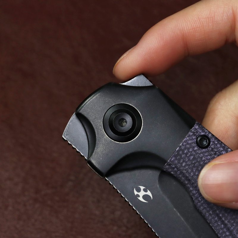 Kansept Pluto K3129A2 Blackwash CPM-S90V Blade Titanium & Micarta Handle Bolster Lock Folding Knife