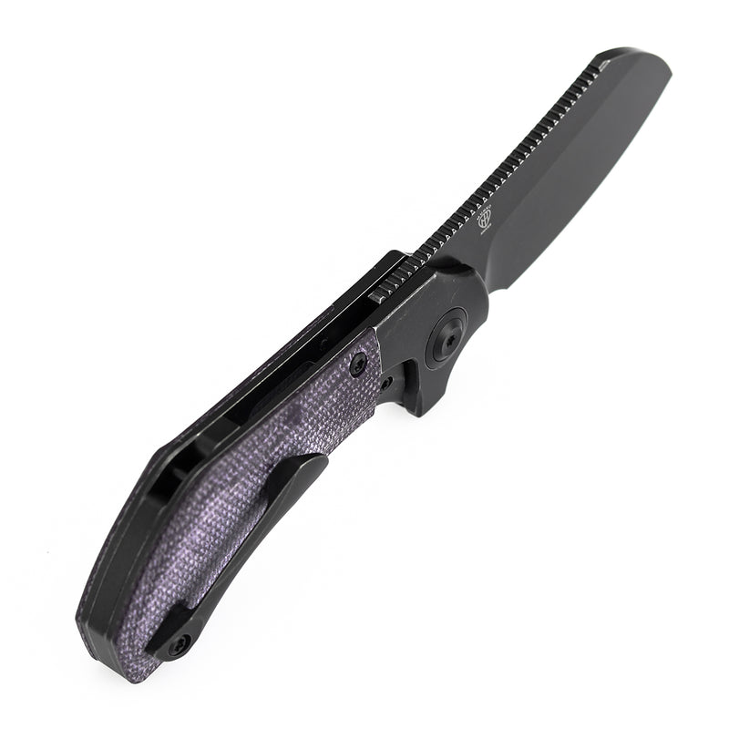 Kansept Pluto K3129A2 Blackwash CPM-S90V Blade Titanium & Micarta Handle Bolster Lock Folding Knife