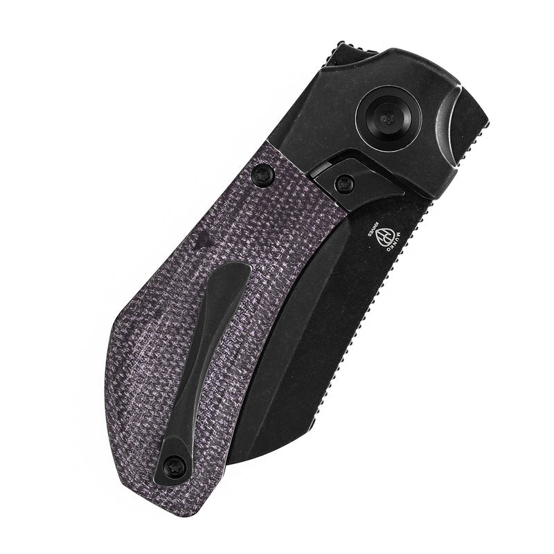 Kansept Pluto K3129A2 Blackwash CPM-S90V Blade Titanium & Micarta Handle Bolster Lock Folding Knife