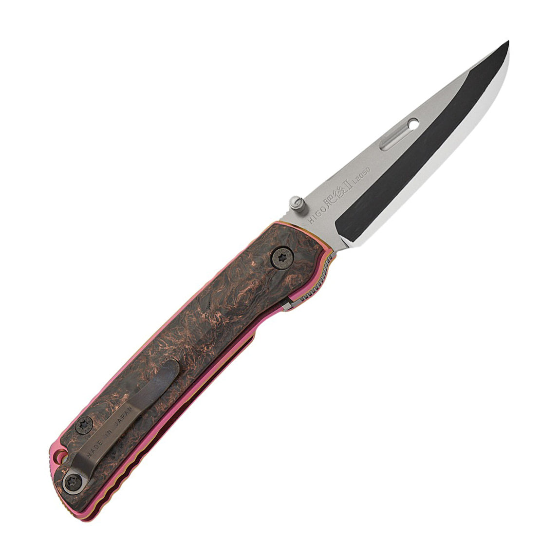 Rockstead HIGOⅡ X-FCF-ZDP (DMC) Japanese Folding Knife with Honzukuri Convex Blade