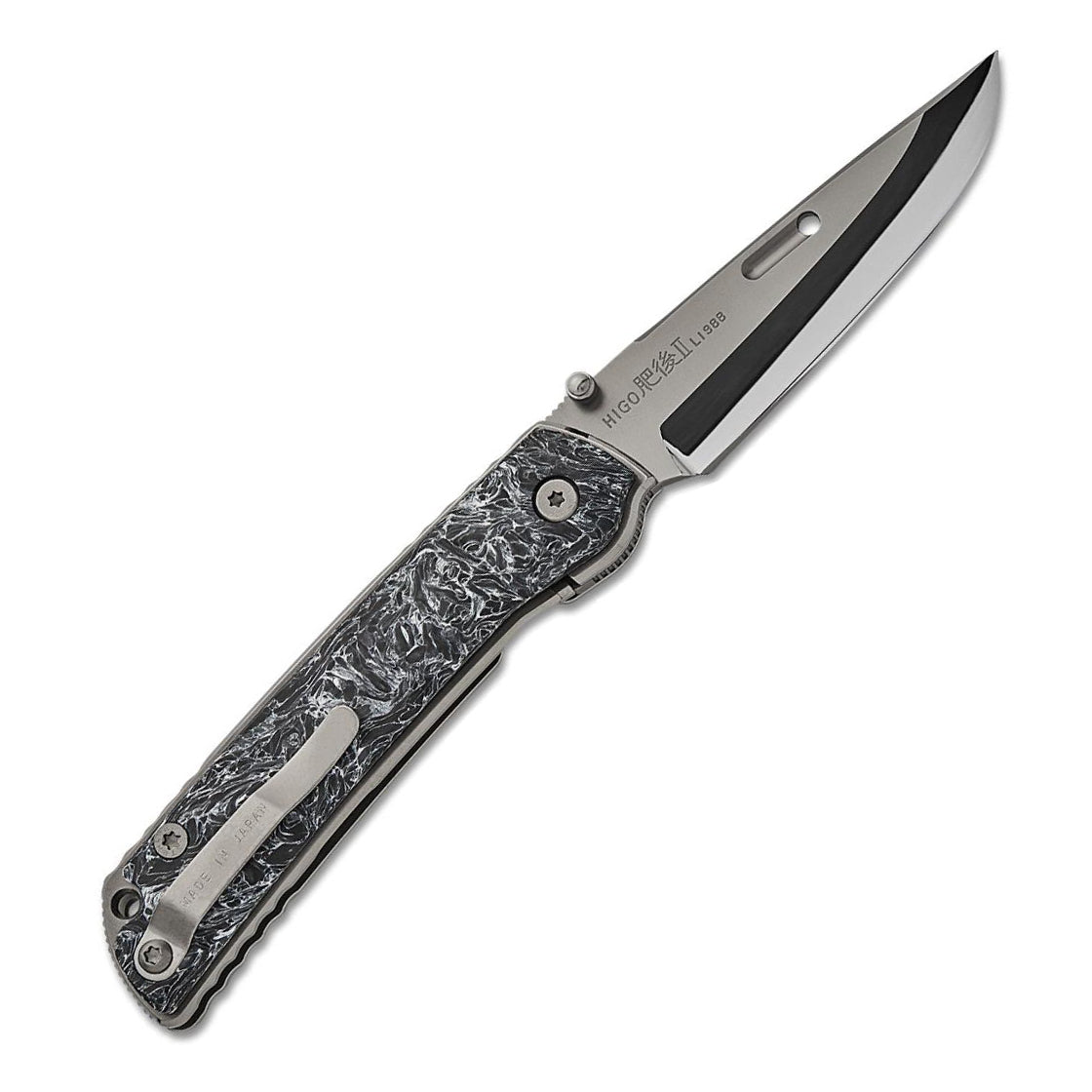 Rockstead HIGOⅡ X-FCF-ZDP (DMP) Premium Japanese Folding Knife with Honzukuri Convex Blade