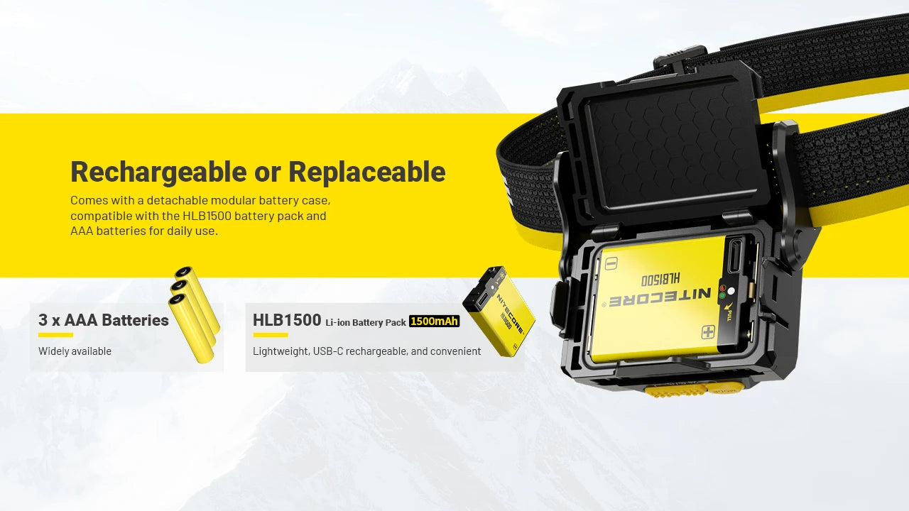 Nitecore HA29 UHE MCT Linterna Frontal de 1200 Lúmenes para Todo Clima Herramientas EDC para Exteriores