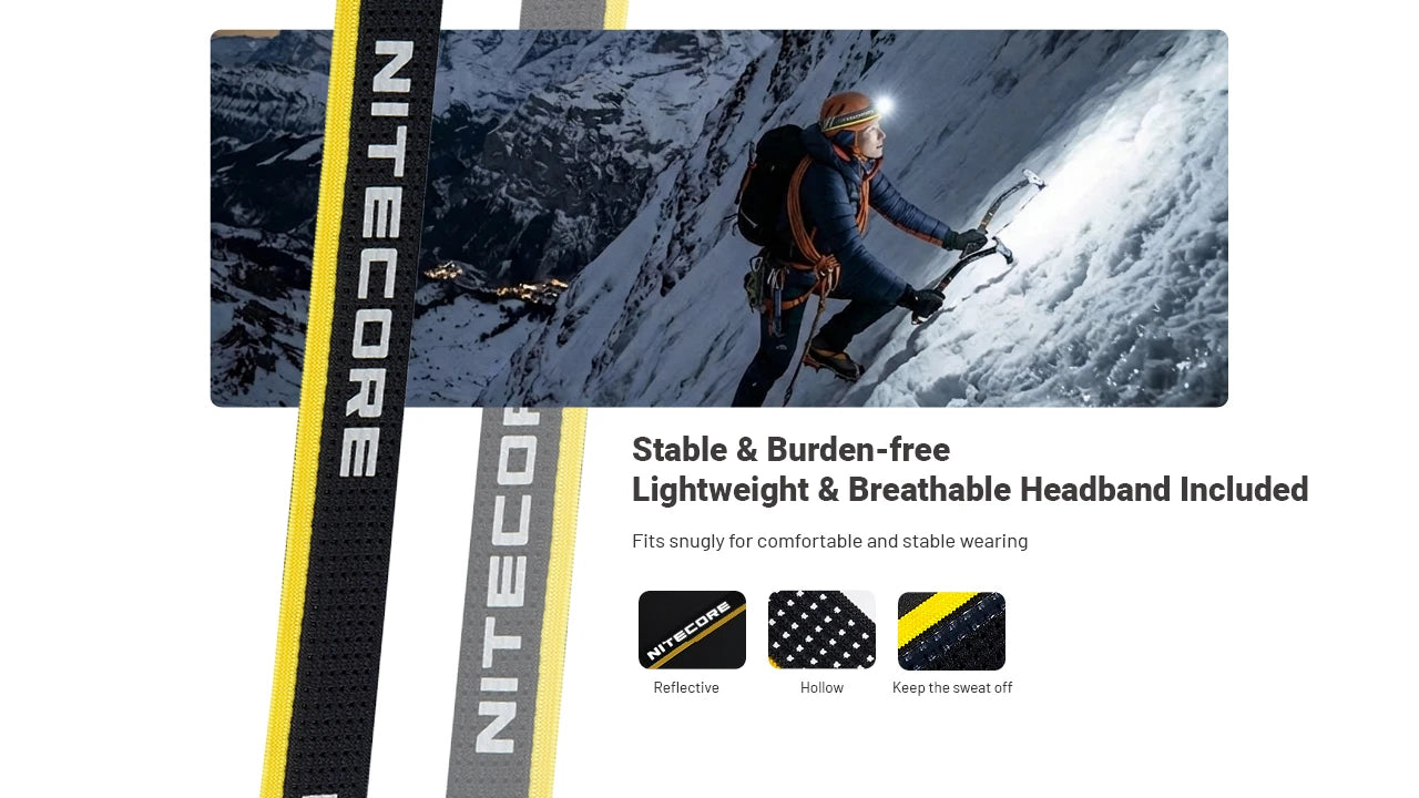 Nitecore HA29 UHE MCT Linterna Frontal de 1200 Lúmenes para Todo Clima Herramientas EDC para Exteriores