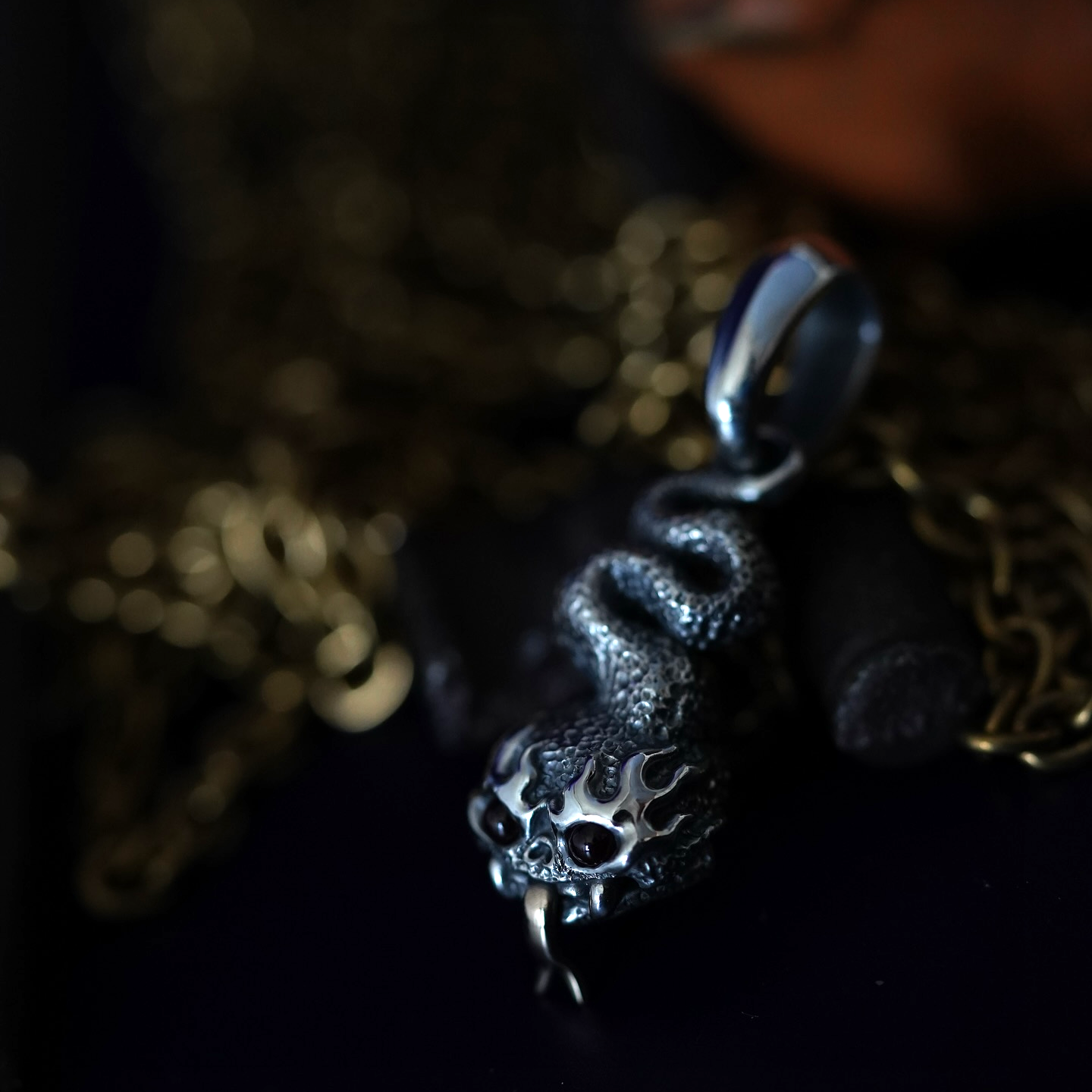 Phase Objects Custom Snake Pendant Sliver Handmake