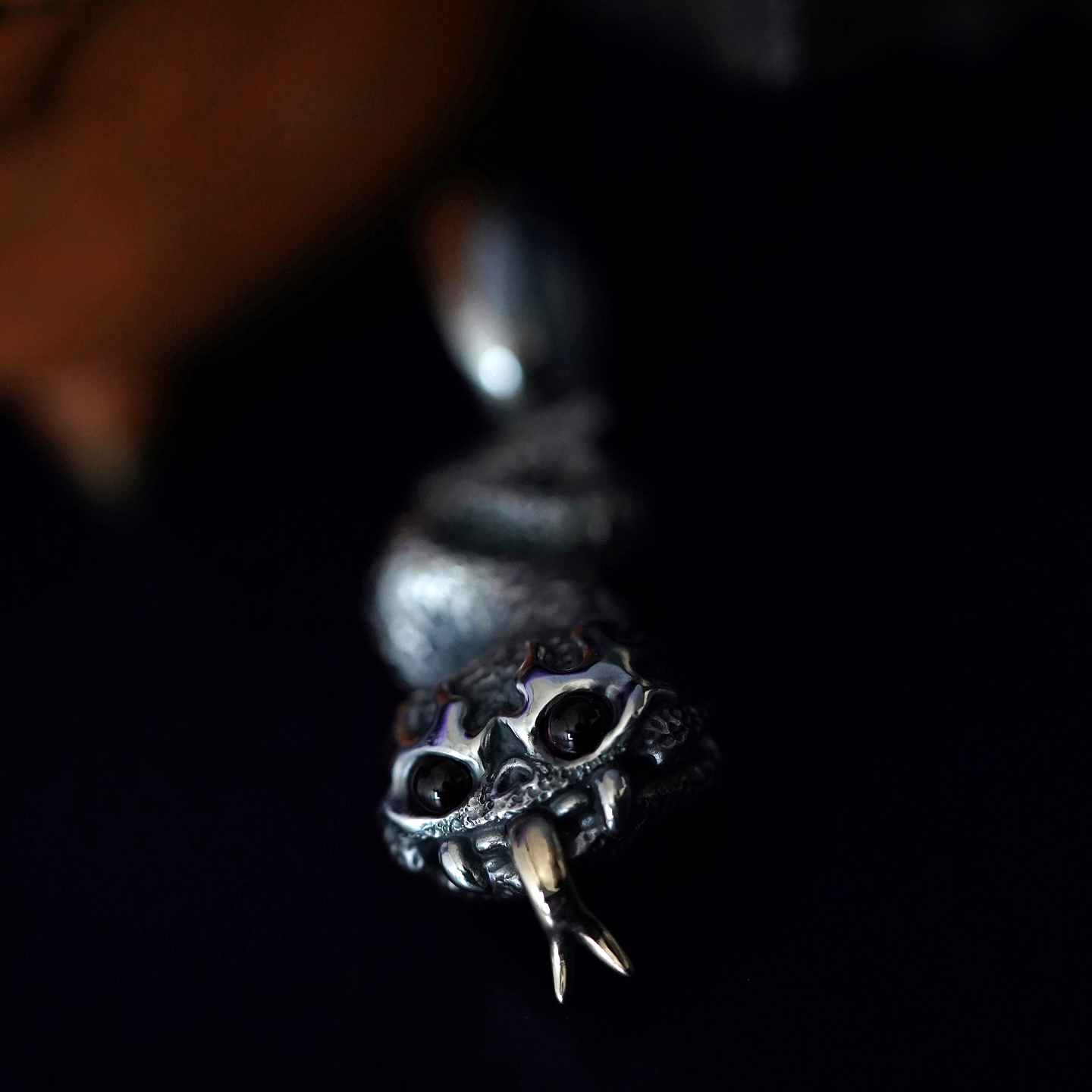 Phase Objects Custom Snake Pendant Sliver Handmake