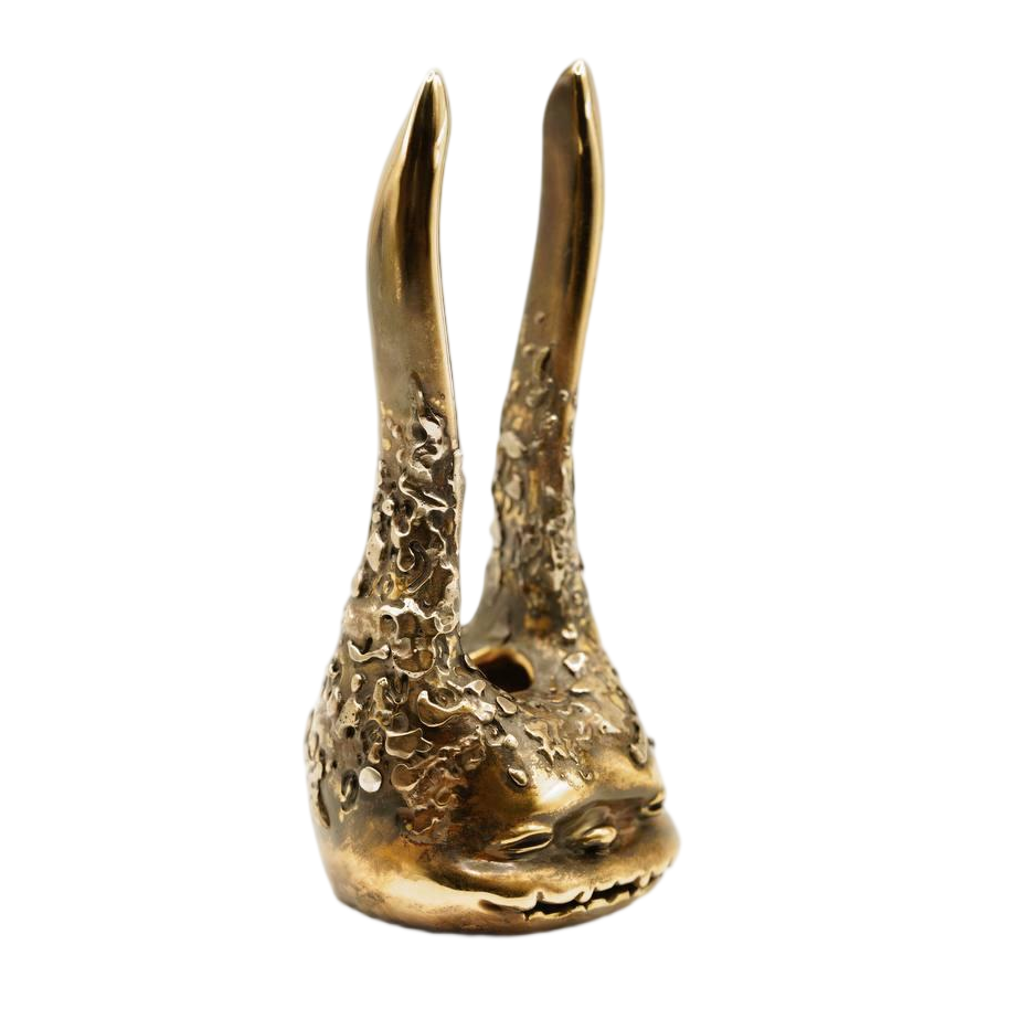 BeanArtMetal Rabbit Shaped Aromatherapy Holder & Ring Stand – Adorable Bunny Essential Oil Diffuser Base with Jewelry Organizer for Vanity, Desk Decor & Gift