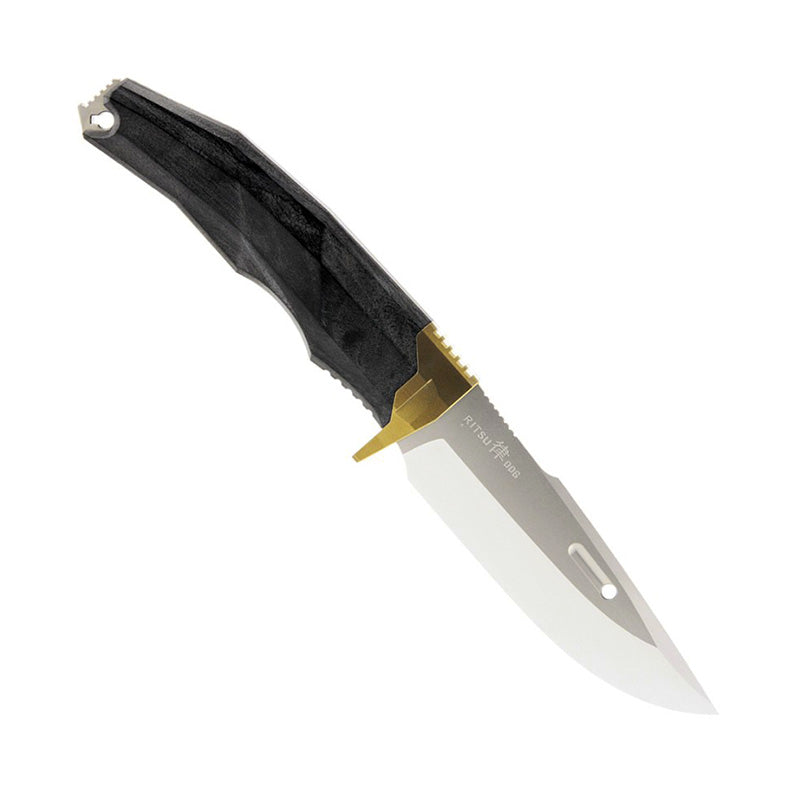 Rockstead Fixed Knives RITSU-ZDP (GD) ZDP189 Clad by VG-10 Blade Wood Micarta Handle