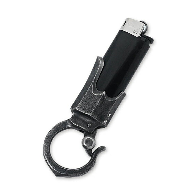 HIDETOSHI NAKAYAMA Key Chain Lighter Case Carabiner Style Black Blast